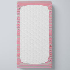 Pink Stripes Fitted Crib Sheet