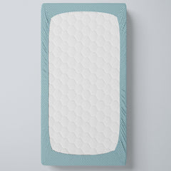 Mint Star Fitted Crib Sheet