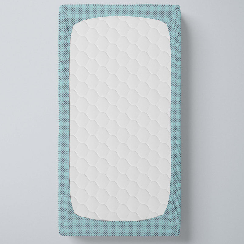 Mint Star Fitted Crib Sheet