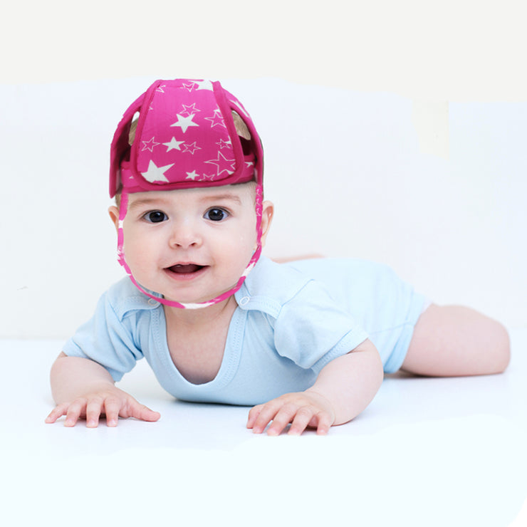 Pink Star - Kradyl Kroft Baby Safety Helmet  With Kneepads