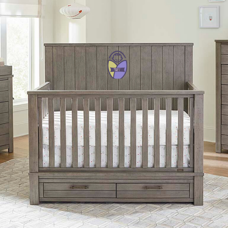 Kradyl Kroft Wooden Crib - Antique Finish