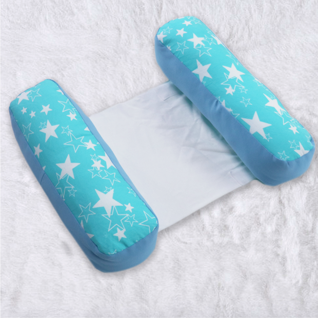 Baby Anti Roll Side Pillows - Cyan Star