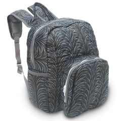 Kradyl Kroft Quilted Diaper Bag with Quilted Shoulder Straps (MNT Stripes)