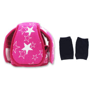 Pink Star - Kradyl Kroft Baby Safety Helmet  With Kneepads