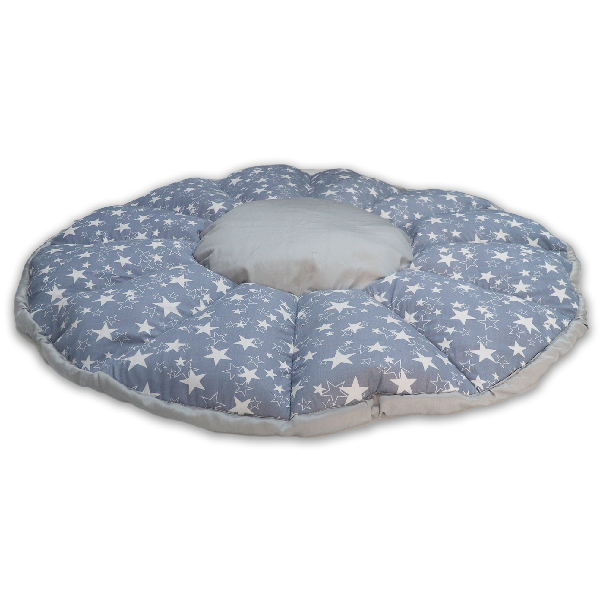 Grey Star Baby Play Mat Cum Storage Bag Kradyl Kroft