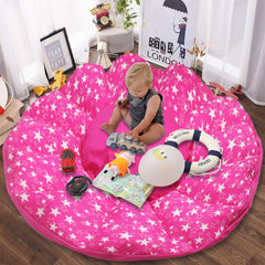 Pink Star Baby Play Mat Cum Storage Bag