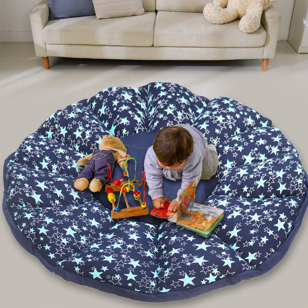 Navy Star Baby Play Mat Cum Storage Bag