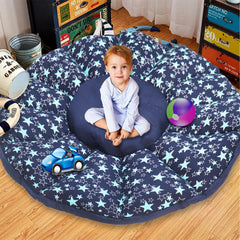 Navy Star Baby Play Mat Cum Storage Bag