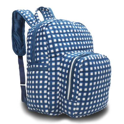 Kradyl Kroft Quilted Diaper Bag with Quilted Shoulder Straps (Navy Checks)