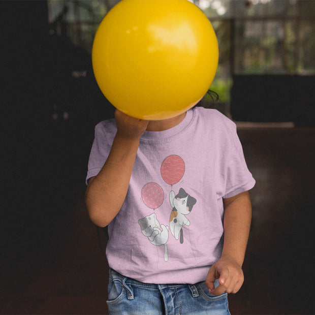 Kids Tee - 100% Cotton Balloon Kitty