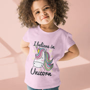 Kids Tee - 100% Cotton Believe in Unicorns
