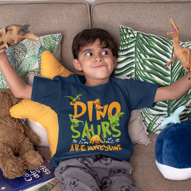 Kids Tee - 100% Cotton Awesome Dino