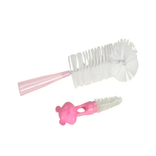 Bottle and Nipple Cleaning Brush - Teddy Pink