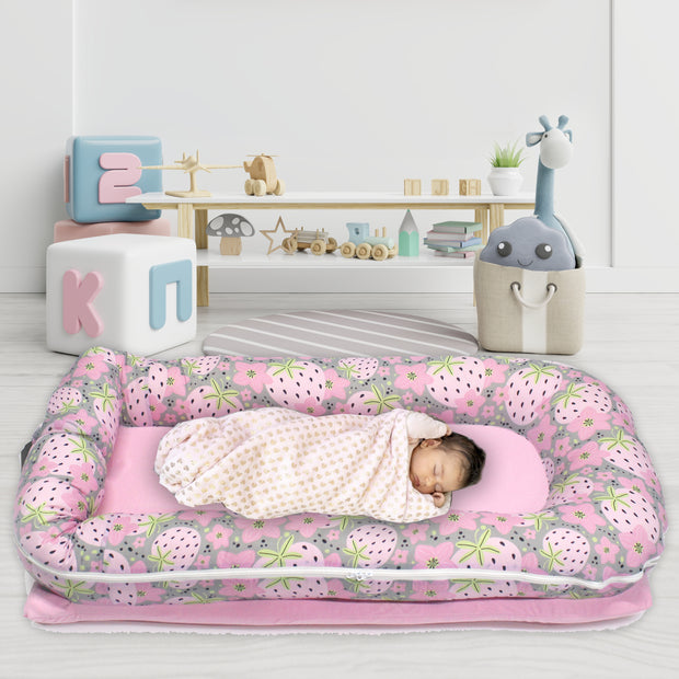 Baby Nest with Removable Covers - Very Berry