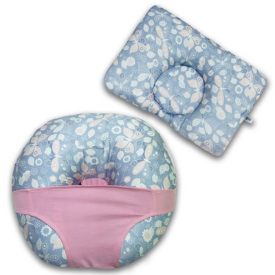 Butterfly Grey Feeding and Head Shaping Pillow- Combo Set