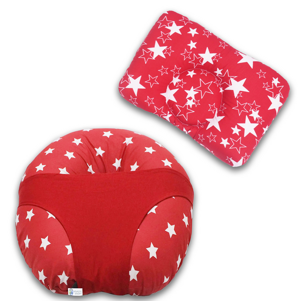 Feeding Pillow and Head Shaping Pillow Combo Set