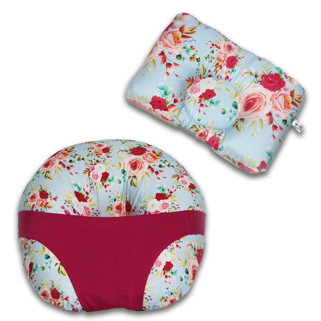 Feeding Pillow and Head Shaping Pillow Combo Set