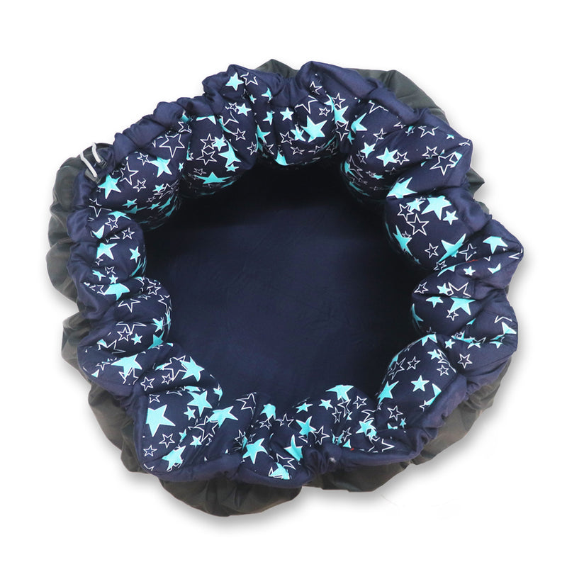 Navy Star Baby Play Mat Cum Storage Bag