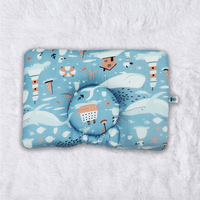 Happy Whale New Born Pillow | Baby Pillow