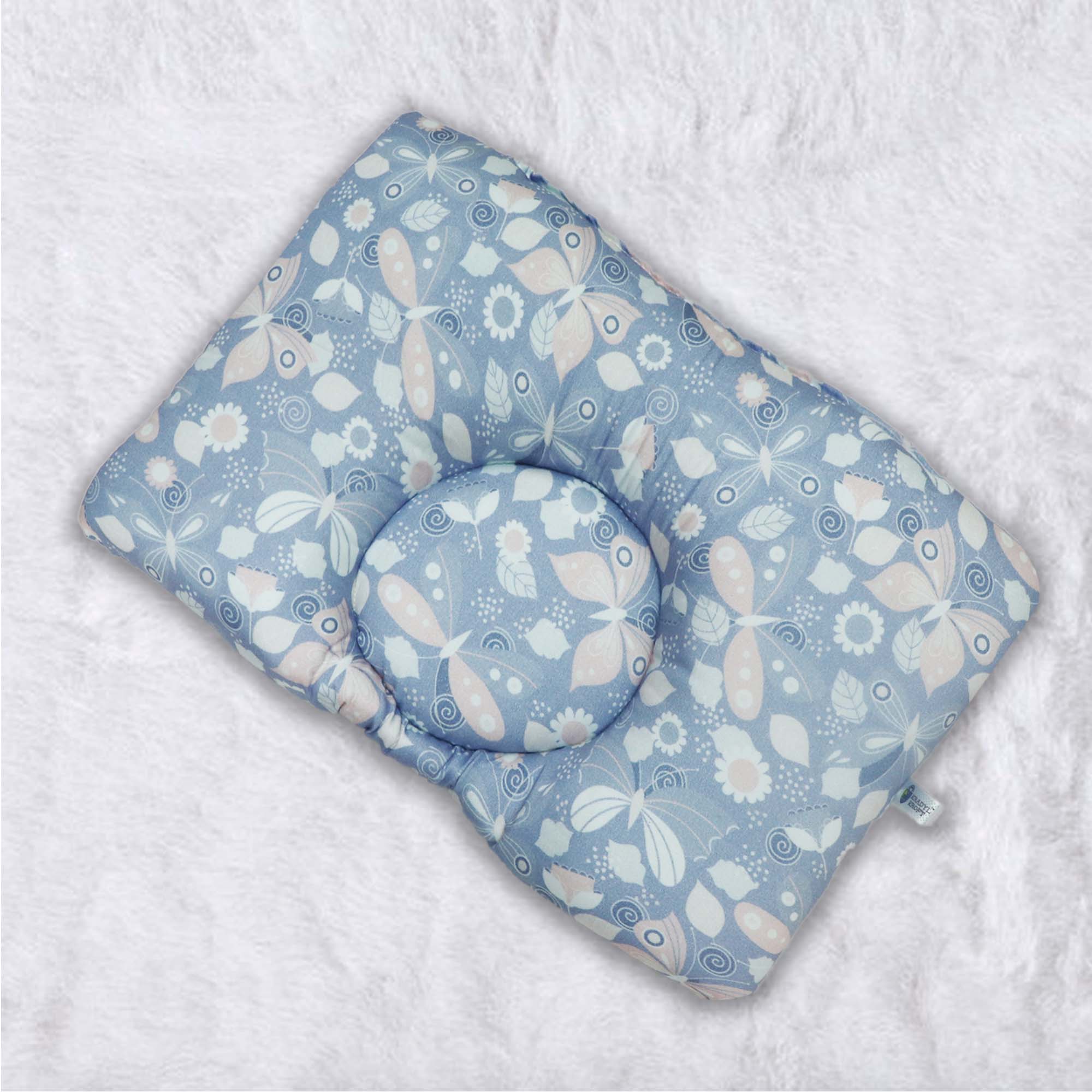 Butterfly Grey New Born Pillow | Baby Pillow | Head Shaping Pillow