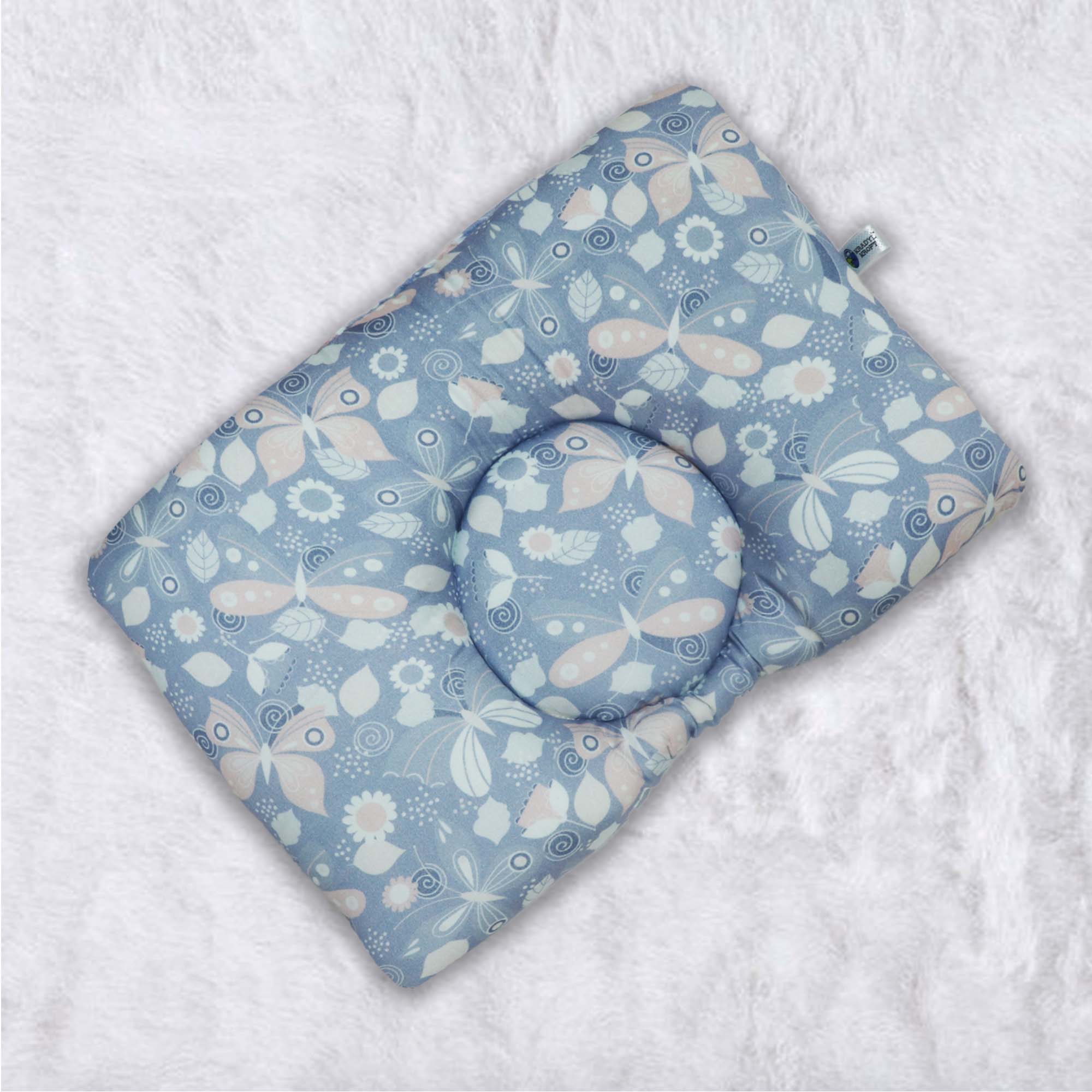 Butterfly Grey New Born Pillow | Baby Pillow | Head Shaping Pillow