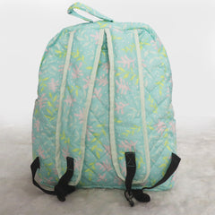 Minty Floral Cloth Diaper Bag for Baby