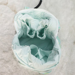 Minty Floral Cloth Diaper Bag for Baby