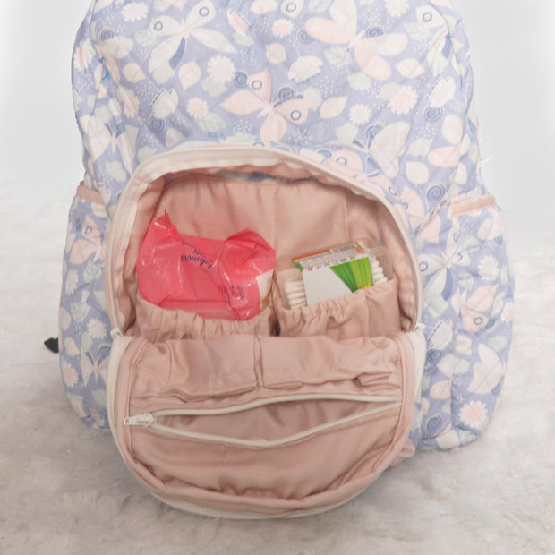 Grey ButterFly Cloth Diaper Bag for Baby
