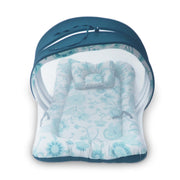 Green Floral -  Kradyl Kroft Bassinet Style Mosquito Net Bedding for Infants
