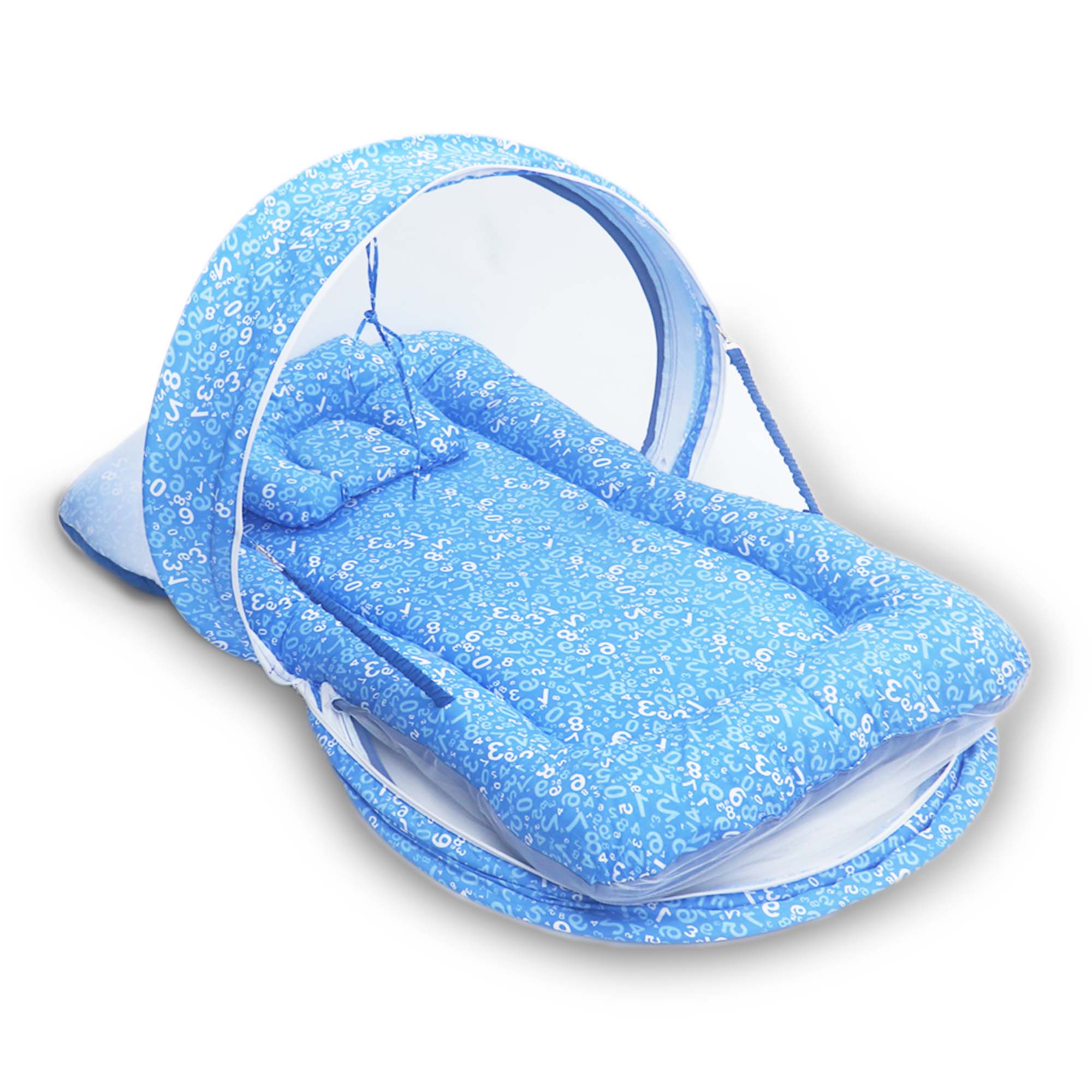 Einstein Blue -  Kradyl Kroft Bassinet Style Mosquito Net Bedding for Infants