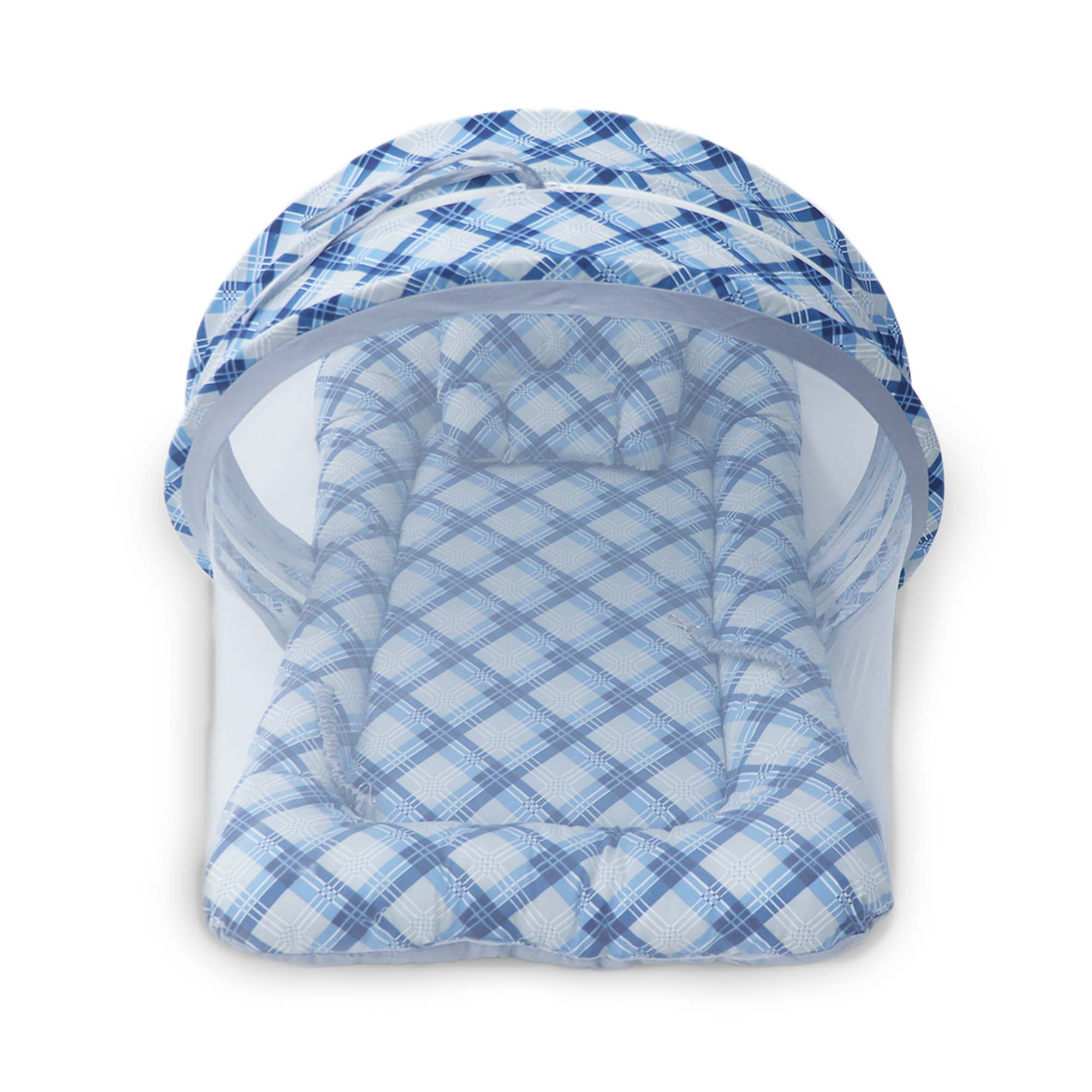 BlueChecks -  Kradyl Kroft Bassinet Style Mosquito Net Bedding for Infants