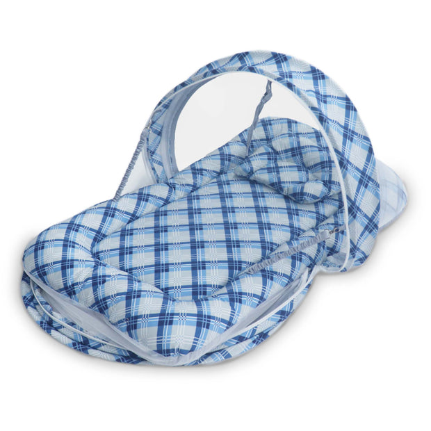 BlueChecks -  Kradyl Kroft Bassinet Style Mosquito Net Bedding for Infants