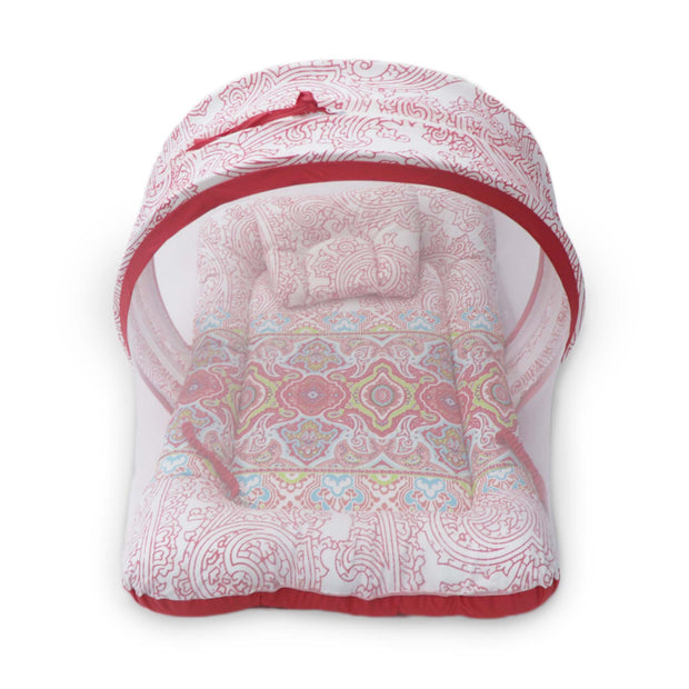Pink Flower -  Kradyl Kroft Bassinet Style Mosquito Net Bedding for Infants