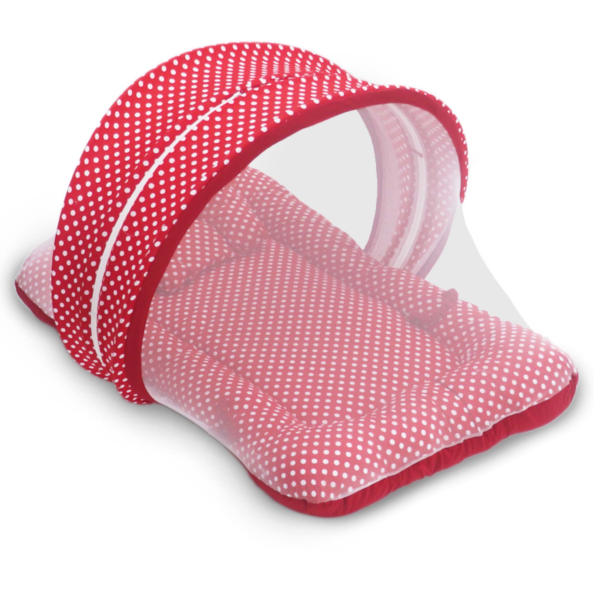 Red Polka -  Kradyl Kroft Bassinet Style Mosquito Net Bedding for Infants