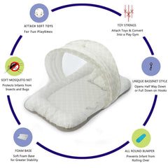 Beige -  Kradyl Kroft Bassinet Style Mosquito Net Bedding for Infants