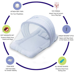 Light Lilac -  Kradyl Kroft Bassinet Style Mosquito Net Bedding for Infants