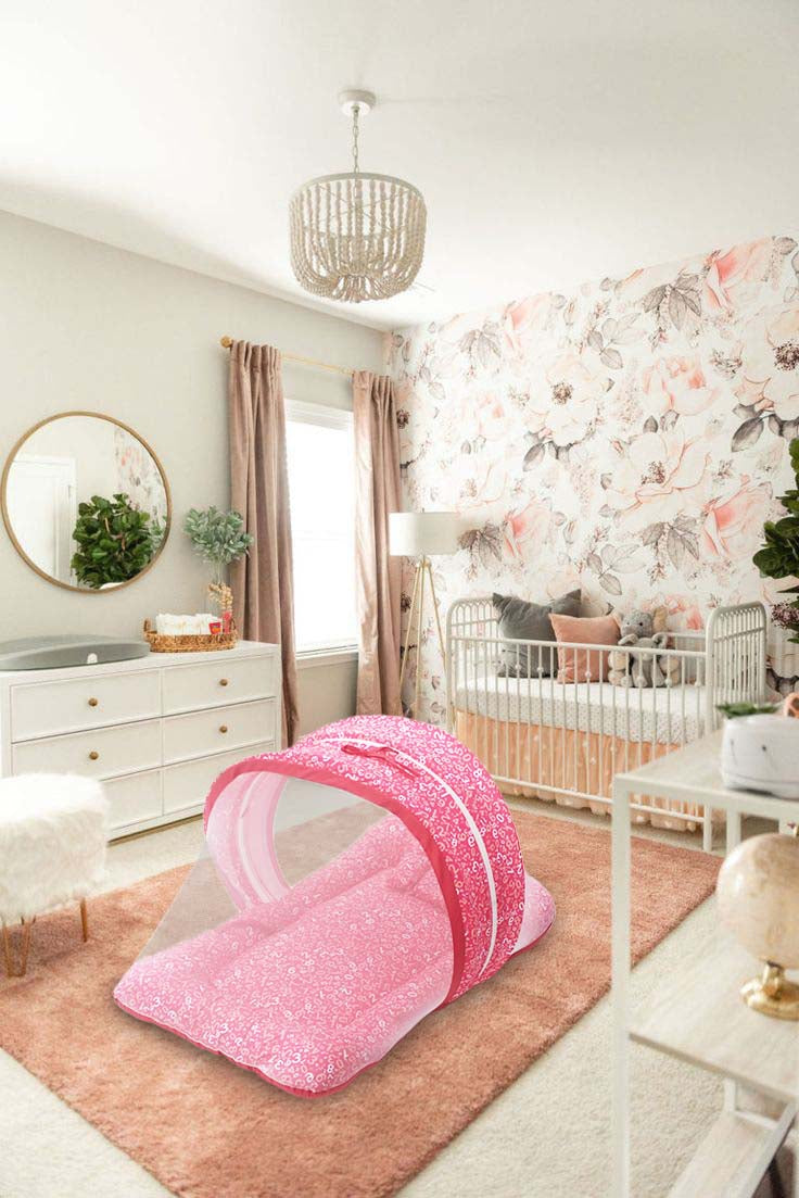 Einstein Pink -  Kradyl Kroft Bassinet Style Mosquito Net Bedding for Infants