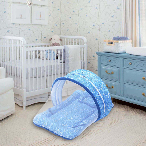 Einstein Blue -  Kradyl Kroft Bassinet Style Mosquito Net Bedding for Infants