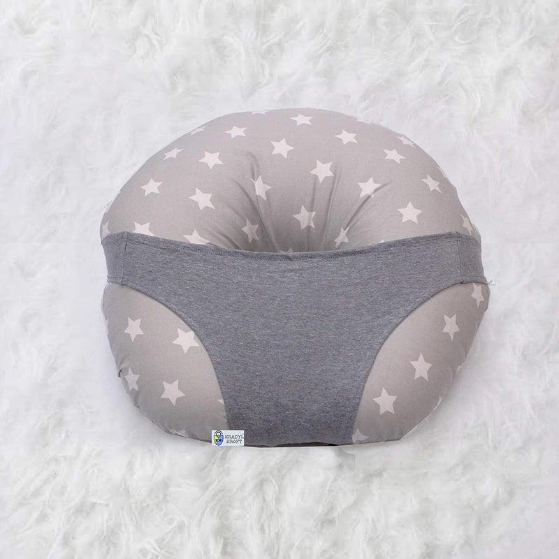 Grey Star-Baby Feeding Pillow | Nursing Pillow | Breastfeeding Pillow