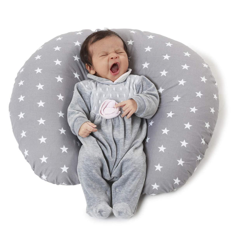 Grey Star-Baby Feeding Pillow | Nursing Pillow | Breastfeeding Pillow