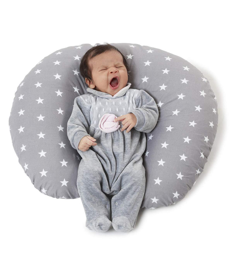 Grey Star-Baby Feeding Pillow | Nursing Pillow | Breastfeeding Pillow