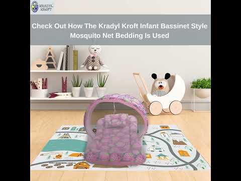 Very Berry- Kradyl Kroft Bassinet Style Mosquito Net Bedding for Infants
