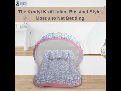 Grey Butterfly - Kradyl Kroft Bassinet Style Mosquito Net Bedding for Infants