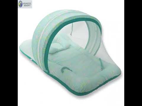 Minty Flora - Kradyl Kroft Bassinet Style Mosquito Net Bedding for Infants
