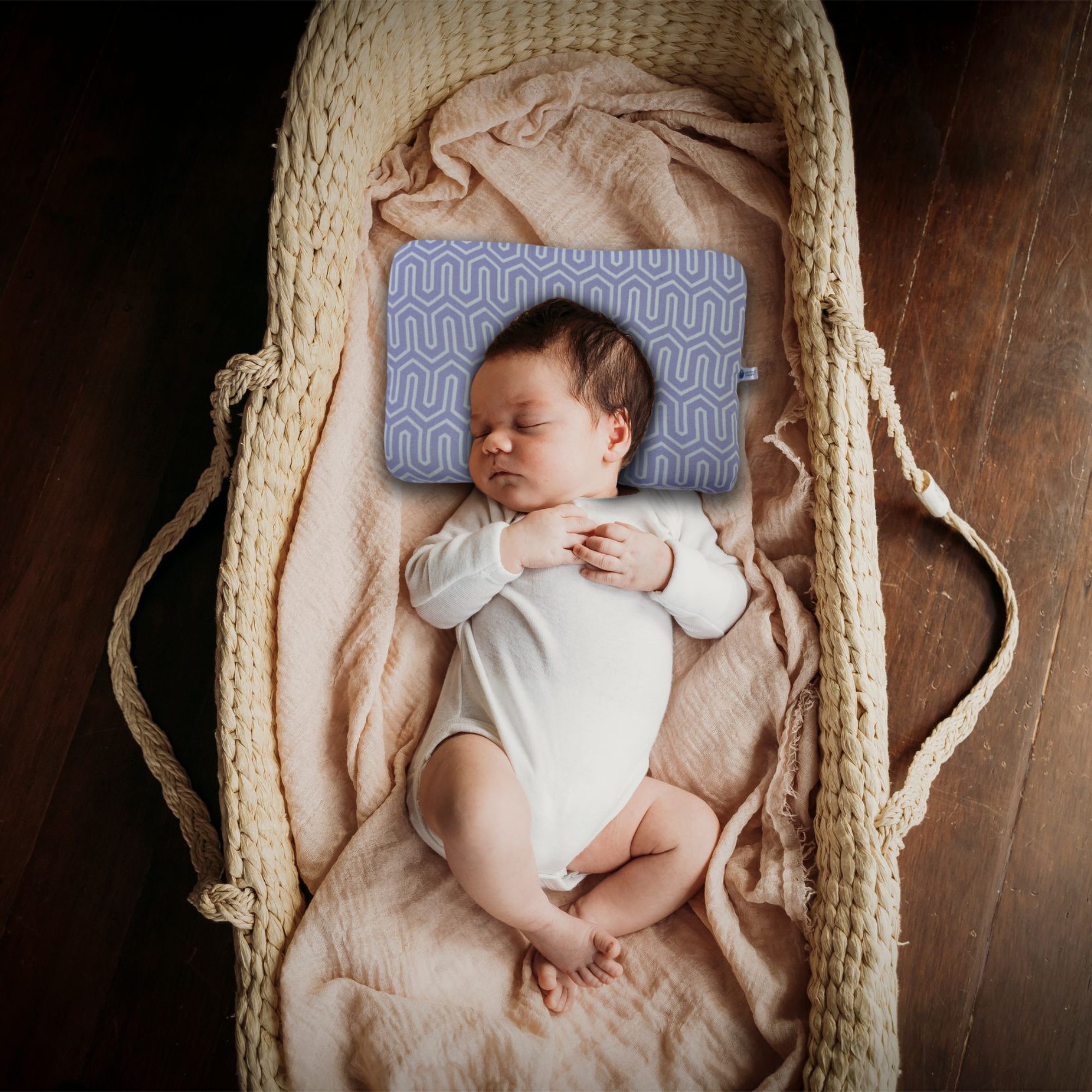 Light Lilac New Born Pillow | Baby Pillow | Head Shaping Pillow
