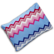 Blue Chevron Toddler Pillows with 100% Cotton Removable cover - 20 X 15 Inches | Children Pillows