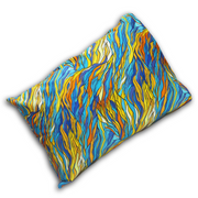 Blue Tiger Toddler Pillow with 100% Cotton Removable cover - 20 X 15 Inches | Children Pillows