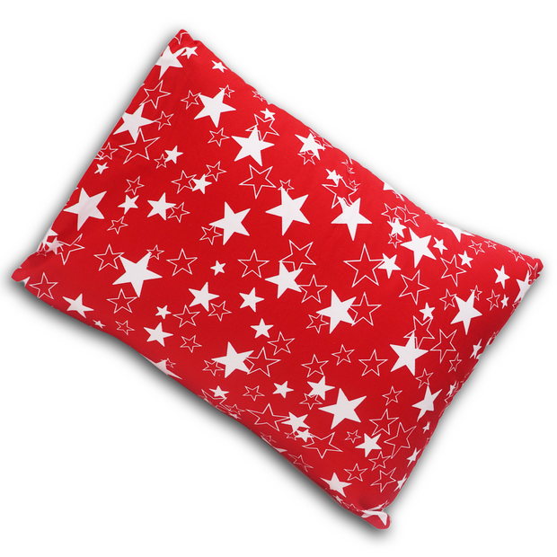 Born Star Red Toddler Pillows with 100% Cotton Removable cover - 20 X 15 Inches | Children Pillows