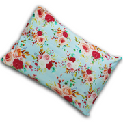 Blue Flora Toddler Pillows with 100% Cotton Removable cover - 20 X 15 Inches | Children Pillows