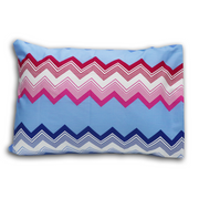 Blue Chevron Toddler Pillows with 100% Cotton Removable cover - 20 X 15 Inches | Children Pillows